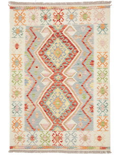 Kilim 122x175 Cm Afghan Hand-carded Wool Kilim