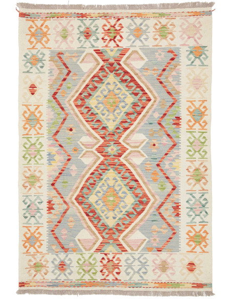 Kilim 122x175 Cm Kilim Afghano In Lana Cardata A Mano