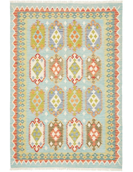 Kilim 126x184 Cm Kilim, Afghanistan, Lana Cardata A Mano