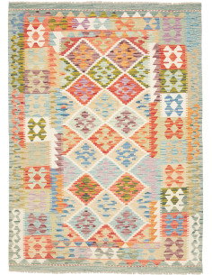 Kilim 131x175 Cm Kilim Afghanistan, Hand-carded Wool, Cotton