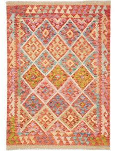 Kilim 126x180 Cm Kilim, Afghanistan, Hand-carded Wool (warp:
