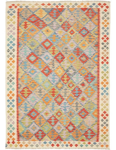 Kilim 172x238 Cm Kilim, Afghanistan, Lana Cardata A Mano