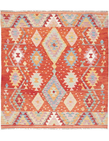Kilim 148x162 Cm Kilim Afghanistan, Hand-carded Wool (warp:
