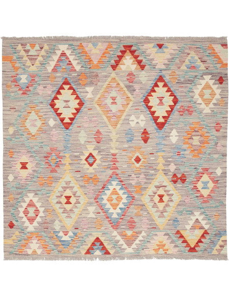 Kilim 151x149 Cm Kilim, Afghanistan, Lana Cardata A Mano