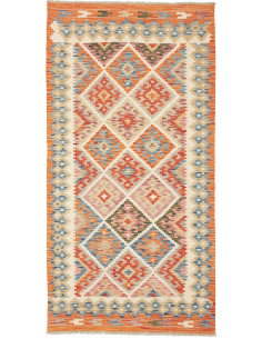 Kilim 102x198 Cm Kilim, Afghanistan, Lana Cardata A Mano,