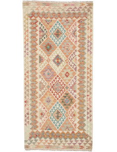 Kilim 94x201 Cm Kilim, Afghanistan, Hand-carded Wool,