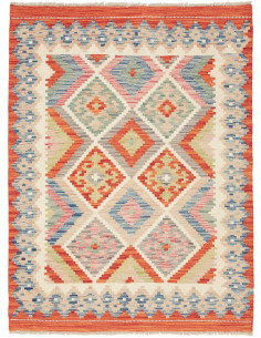 Kilim 106x139 Cm Kilim, Afghanistan, Lana Cardata A Mano,