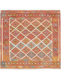 Kilim 161x154 Cm Kilim, Afghanistan, Hand-carded Wool (warp: