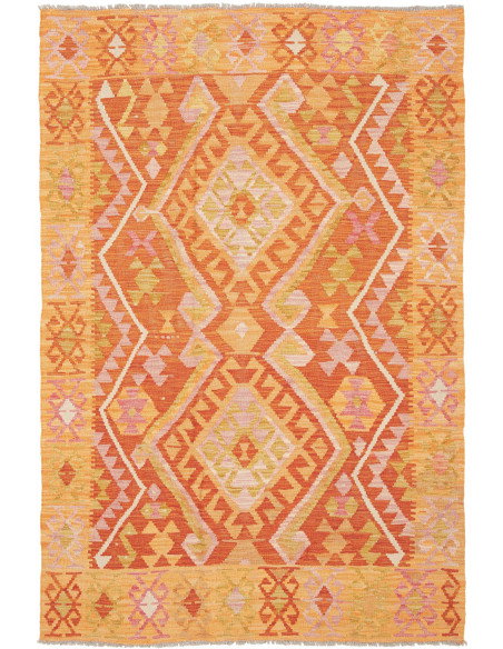 Kilim 126x188 Cm Kilim, Afghanistan, Hand-carded Wool (warp: