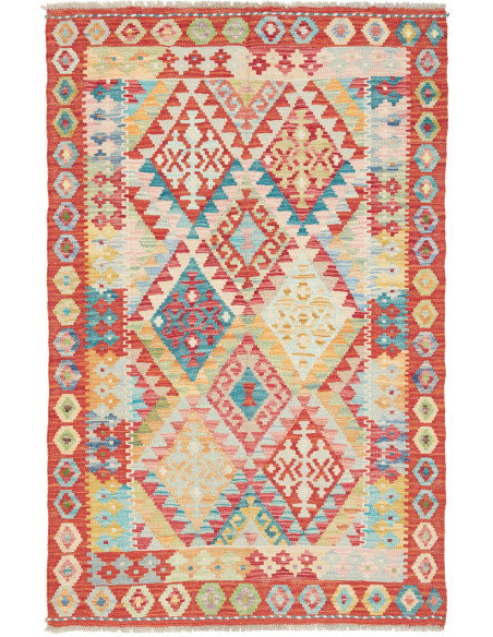 Kilim 99x155 Cm Kilim, Afghanistan, Hand-carded Wool (warp: