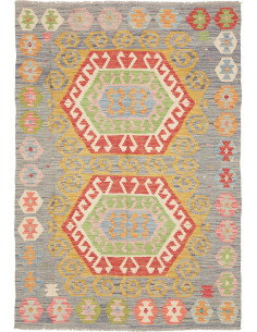 Kilim 126x185 Cm Kilim, Afghanistan, Hand-carded Wool (warp: