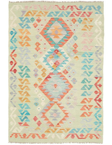Kilim 97x145 Cm Kilim Afghanistan Lana Cardata A Mano Cotone