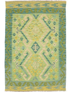 Kilim 102x149 Cm Kilim Afgano Lana Cardata A Mano Ordito