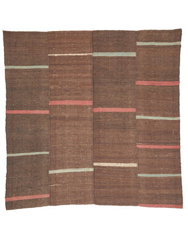 Rug Kilim Vintage Persia 173x174 Dark Brown Tea