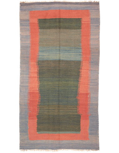 Tappeto Kilim Vintage Persia 121x241 Blu-grigio