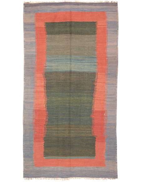 Tappeto Kilim Vintage Persia 121x241 Blu-grigio