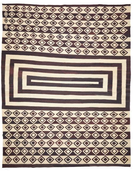 Tappeto Kilim Vintage Persia 333x430 Marrone Sc