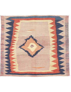 Tappeto Kilim Vintage Persia 118x107 Rosa Antic