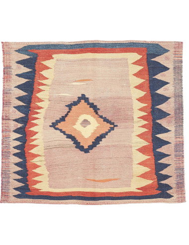 Tappeto Kilim Vintage Persia 118x107 Rosa Antic