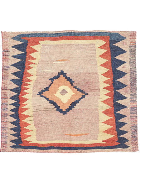 Tappeto Kilim Vintage Persia 118x107 Rosa Antic