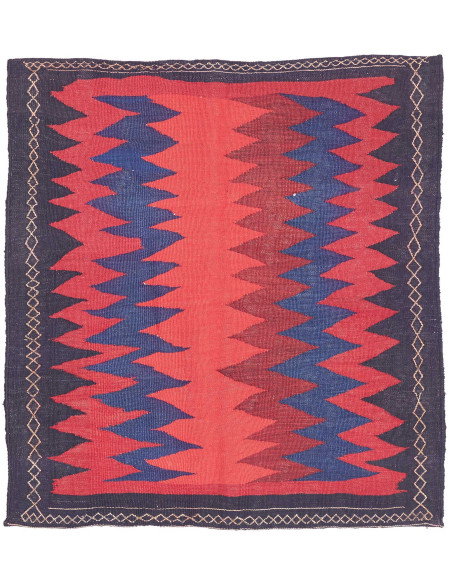 Tappeto Kilim Vintage Persia 105x112 Rosso Cora