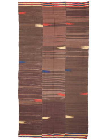 Rug Kilim Vintage Persia 203x400 Brown Red