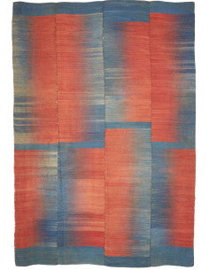 Rug Kilim Vintage Persia 260x387 Blue Terracott