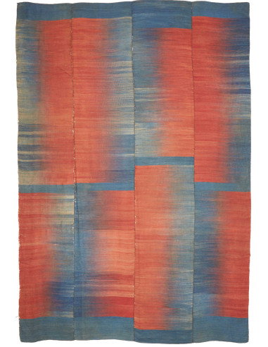 Rug Kilim Vintage Persia 260x387 Blue Terracott