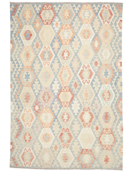 Rug Killim 201x292 Light Blue Peach