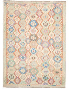 Rug Killim 211x300 Pastel Tones On A Cream Base