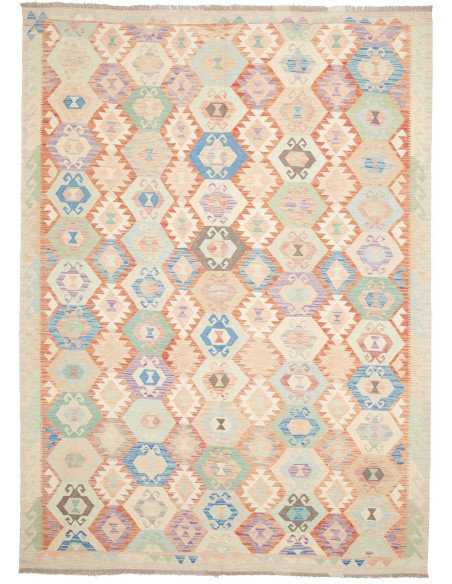 Rug Killim 211x300 Pastel Tones On A Cream Base