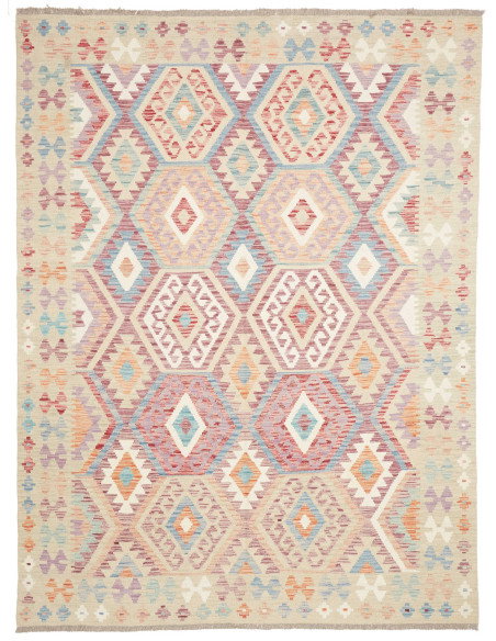 Rug Killim 183x245 Beige Pastel Multicolor