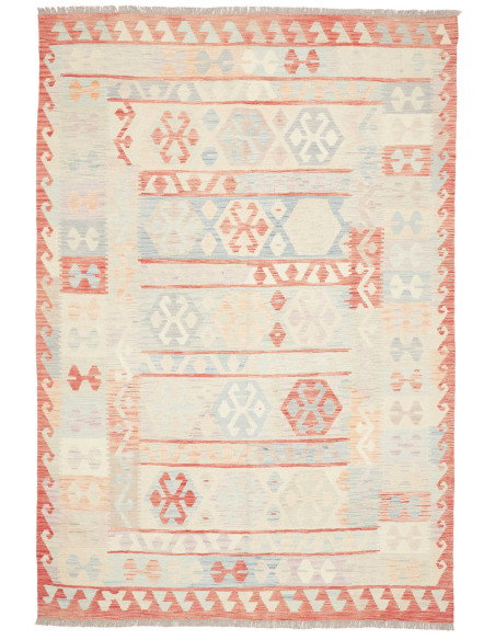 Rug Killim 174x246 Terracotta Light Blue