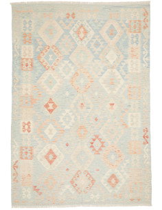 Rug Killim 174x255 Sky Blue Light Terracotta