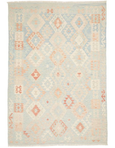Rug Killim 174x255 Sky Blue Light Terracotta