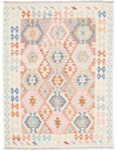 Rug Killim 154x200 Cream Pastel Blue