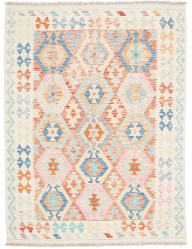 Rug Killim 154x200 Cream Pastel Blue