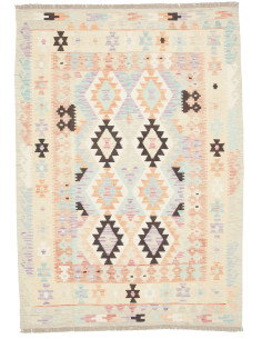 Rug Killim 130x181 Ivory Pastel (blue