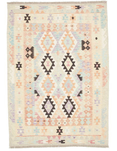 Rug Killim 130x181 Ivory Pastel (blue