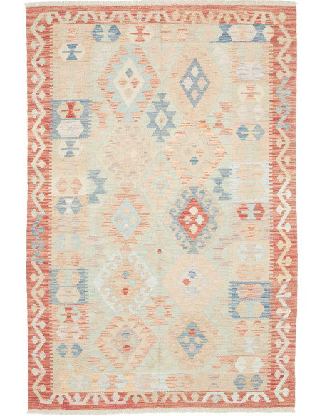 Rug Killim 127x190 Beige Terracotta