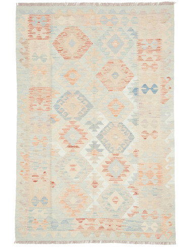 Rug Killim 122x179 Off-white Terracotta Orange