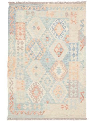 Rug Killim 125x183 Soft Blue Cream