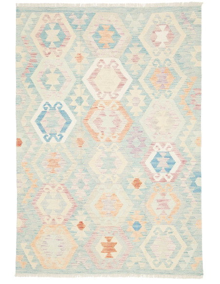 Rug Killim 124x177 Pastel Blue