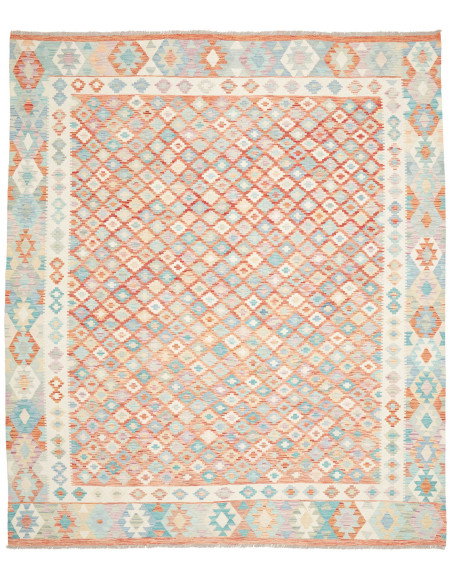 Rug Killim 250x296 Terracotta Turquoise