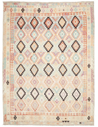 Rug Killim 260x348 Pastel Multicolor On Cream B