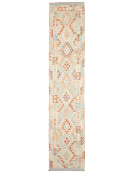 Tappeto Killim Afgahnistan 78x385 Crema Terraco