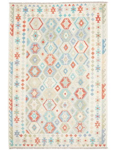 Rug Kilim Afghanistan 201x297 Cream Light Blue