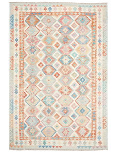 Rug Kilim Afghanistan 199x298 Cream Sky Blue