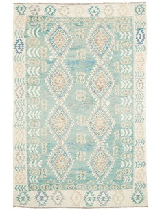 Rug Kilim Afghanistan 194x294 Aqua Green Blue