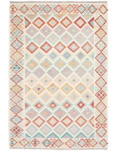 Rug Kilim Afghanistan 202x293 Beige Light Blue